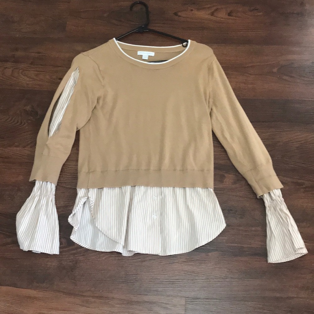 Sweater and button up shirt duo